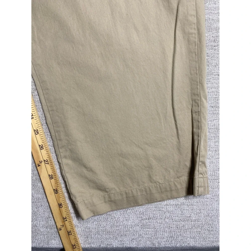 Polo Ralph Lauren Polo Golf Chino Pants Mens 42X32 Khaki Tan Pleated Cotton